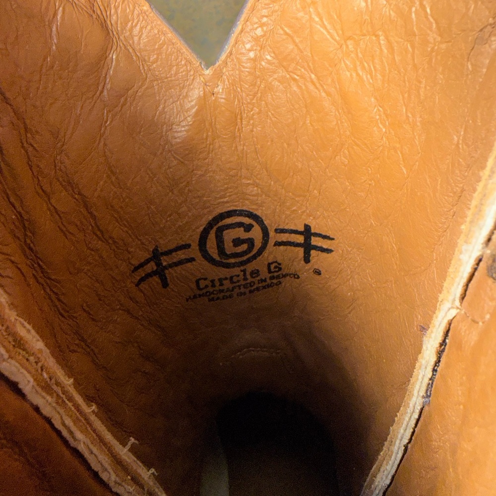 Circle G Brown Embroidered Heeled Boots - image 3